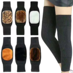 1 Pair Woolen Inside Fleece Patch Knee Warmer