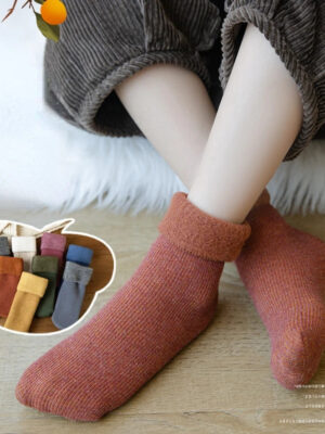 4 Pair Kids Winter Thermal Cashmere Wool Socks