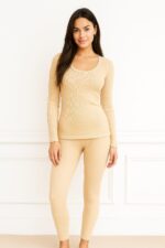 Women Innerwear Warm Thermal Base Layer Arcylic Trouser Shirt - Image 16